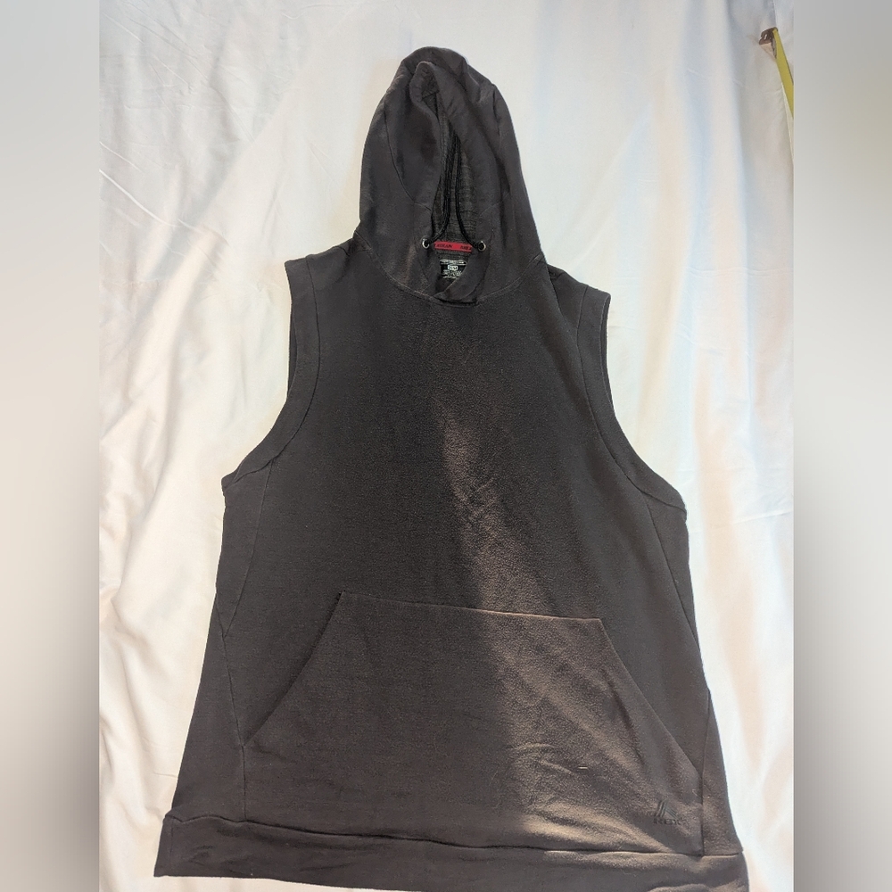 RBX X-Train Men's Medium Sleeveless Black Hoodie Sweatshirt With Front Pocket